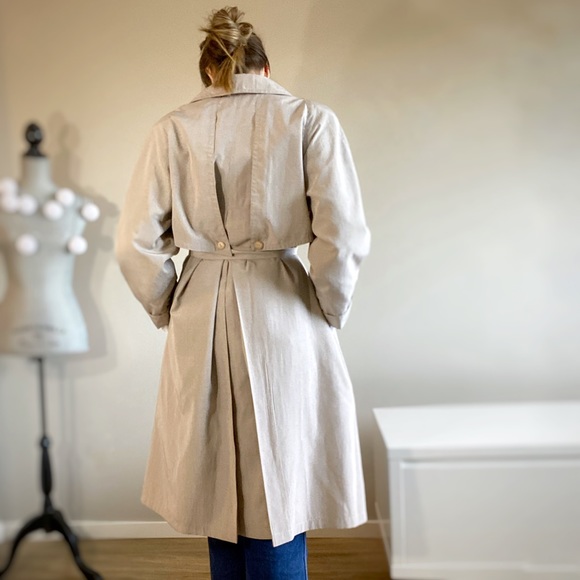 Vintage cream trench coat.